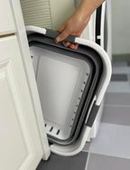 SAMMART 42L (11 gallon) Collapsible Plastic Laundry Basket - Foldable Pop Up Storage Container/Organizer - Space Saving Hamper/Basket (1, Grey/Steel Grey) - color: Grey/Steel Grey