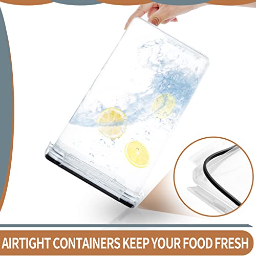 PRAKI Extra Large Tall Airtight Food Storage Containers 6.5L / 220oz, BPA Free, 4pcs Pantry Kitchen Organizers and Storage for Flour, Sugar, Plastic Flour Container with 20 Labels & Maker - size: 6.5 l