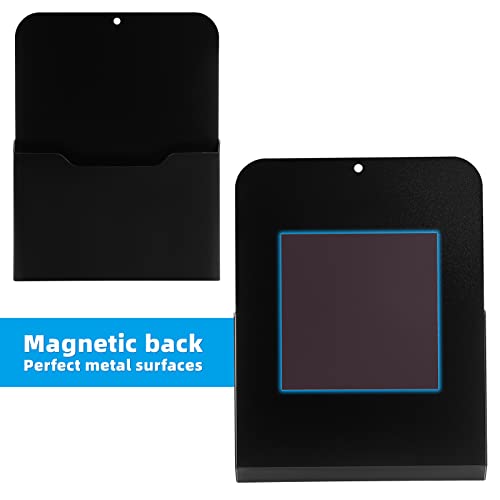 Marbrasse 2 Pack Magnetic File Holder - Paper Holder, Pocket Organizer,Hanging Wall File Organizer Office Supplies Storage, Magazine Mail Organizer Case for Notebooks,Planners,Letter (Black) - color: Black Holder-2L