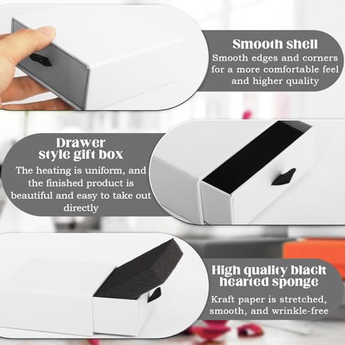 Coobbar Luxury Velvet-Lined Jewelry Gift Box 12-Pack, Compact Drawer Style Organizer for Earrings & Rings, Elegant Bracelet Display Box, Small Jewelry Storage Box, 3.5x3.5x1.26 Inches (White) - color: White