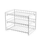 Lavish Classic Cuisine 3 Tier Dispenser-Organizer Rack Holds up to 27 Cans-for Kitchen Pantry, Countertops, and Cabinets-Storage Accessories (Chrome)