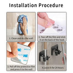Broom Holder Wall Mount,Mop and Broom Holder Wall Mount Command,3pcs Garden Tool Organizer,304 Stainless (Black)
