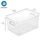 iDesign Pantry Organizer Bins with Handles - Storage Bins for Cabinets or Fridge - Set of 4 - Clear - style: Pack of 4