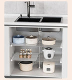 Closet Tension Shelf DIY Divider Metal Expandable Rod Adjustable Closet Shelves Organizer Scalable Layered Separators for Cabinet Storage Locker Clothes (16.5'' Wide,29.5''-51.2'' Long) - size: 29.5''-51.2'' Long