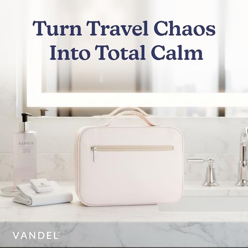VANDEL Waterproof Hanging Toiletry Bag [TSA-Approved] Hanging Makeup Organizer Bag, Cosmetic Travel Bags for Women, Makeup Case Toiletries Organizer Hygiene Bathroom Shower Caddy - Black - color: Black