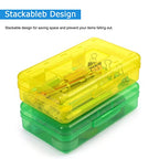 Tamaki 1 Pack Plastic Pencil Box Large Capacity Pencil Boxes Clear Boxes with Snap-tight Lid Stackable Design and Stylish Office Supplies Storage Organizer Box, Yellow - color: Yellow