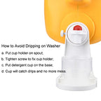 Laundry Detergent Cup Holder, Fabric Softener Drip Catcher, Firmly Holds on Bottle Spouts, Keeps Washer Dryer and Floor Clean and Organized - Pack of 2