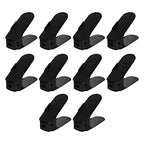 Adjustable Shoe Stacker, Stackable Shoe Slots Space Saver, Pack Adjustable Shoe Stacker Space Saver, Holder for Closet Organization, Black Shoe Slots Space