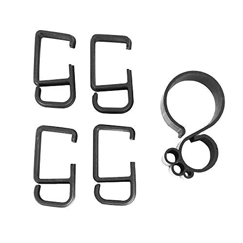 VIVO Cable Management Clips for Desk Monitor Stands, Computer Office Workstation Cord Organization Kit, 1 Pole and 4 Arm Clips, Set of Monitor Mount Wire Holder Hooks, Black, PT-SD-WC05C - color: Black