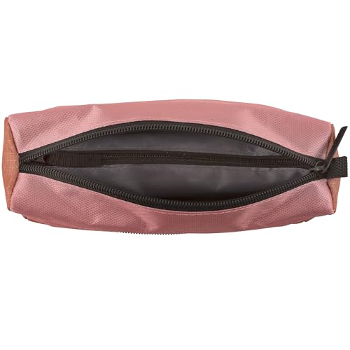 Five Star Pencil Pouch, Pen Case, 9-Pocket Zipper Pouch, Storage Organizer for School Supplies Earbuds Chargers Cables Makeup, Pink/Terracotta (500213F-ECM) - color: Pink/Terracotta, size: 8"L x 4"W x 3"H
