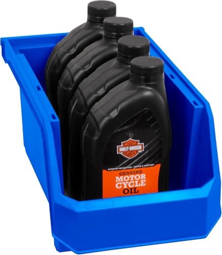 ReadySpace Plastic Containers for Organizing and Storage Bins for Closet, Kitchen, Office, Garage or Pantry Organization, Stackable Bins, Large (14.8" x 8" x 7"), 6-Pack, Blue - color: Blue, size: Large, 6-Pack
