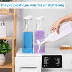 Laundry Detergent Dispenser,54oz Fabric Softener Dispenser,Plastic Liquid Laundry Detergent Container,Laundry Detergent Organizer for Laundry Room Organization with 4 Labels,3 Pack,White - color: White