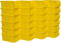 Akro-Mils 30220 AkroBins Plastic Storage Bins, Space-Saving Stackable Bins for Garage, Pantry, Craft Organization, 7" x 4" x 3", Yellow, 24-Pack - color: Yellow