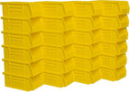 Akro-Mils 30220 AkroBins Plastic Storage Bins, Space-Saving Stackable Bins for Garage, Pantry, Craft Organization, 7" x 4" x 3", Yellow, 24-Pack - color: Yellow