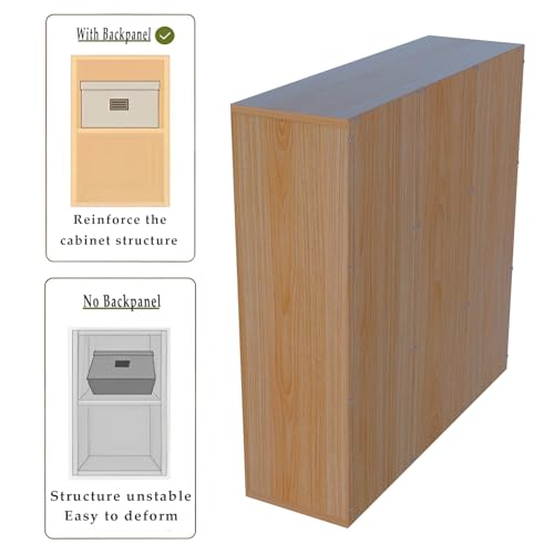 OSCHF 9-Cube Storage Shelf Bookcase - Wooden 3-Tier Floor Standing Open Bookshelf for Home and Office, Display Cabinet, Oak - color: Oak, size: 9-Cube