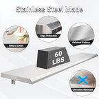Concession Shelf Drop Down 18" x 72", Spliced Style Folding Concession Stand Shelf Commercial Grade Stainless Steel, Foldable Concession Shelves for Snack Bar, Food Cart, Movie Theater - size: 18" x 72"
