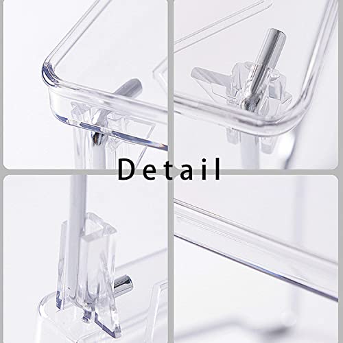 Kitchen Stackable Shelves 2Pack, Cabinet Storage Shelf Rack, Foldable Countertop Shelf Organizer for Kitchen, Bedroom and Bathroom, Cabinet Storage Organization-Clear