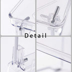 Kitchen Stackable Shelves 2Pack, Cabinet Storage Shelf Rack, Foldable Countertop Shelf Organizer for Kitchen, Bedroom and Bathroom, Cabinet Storage Organization-Clear