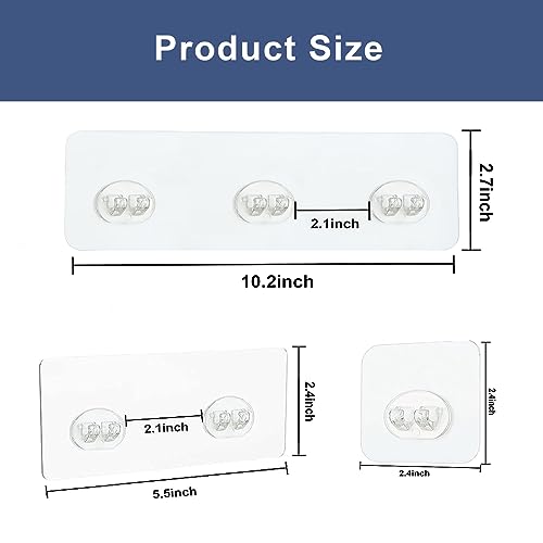 12 Pcs Shower Caddy Adhesive Hooks Replacement Storage Shelf Basket Strips Hook/No Drilling Strong Adhesive & Waterproof Hooks for Bathroom Wall Corner Shelf,Soap Holder,Organizer,Kitchen Racks - color: mix hooks
