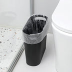 rejomiik Small Trash Can, Slim Garbage Can Plastic Waste Basket with Handles 3.5 Gallon Container Bin for Narrow Spaces Bathroom, Bedroom, Kitchen, Office at Home, 2 Pack Black - color: Black, size: 2 pack