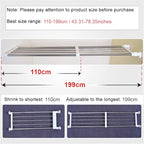 BAOYOUNI Adjustable Closet Tension Shelf Rod Expandable Clothes Hanging Rail Pole Dividers Wardrobe Space Saving Storage Organizer Ivory, 46.85-75 Inches - size: (46.85-75) IN