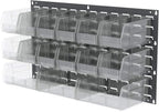 Akro-Mils 30235 AkroBins Plastic Storage Bins, Space-Saving Stackable Bins for Garage, Pantry, Craft Organization, 11" x 11" x 5", Clear, 6-Pack - color: Clear