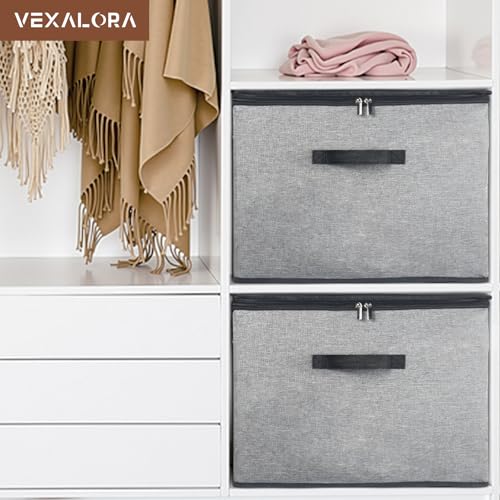 Shoe Organizer Box 2 Pack, Shoe Storage Organizer with Clear Cover, Adjustable Dividers Fits 16-32 Pairs, Fabric Shoe Organizer for Closet, Grey - color: 2 Pack -Grey