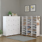 HOMIDEC Shoe Storage Cabinet, 48 Pairs Shoe Rack 3 by 8 Tier Space Saving Shoe Organizer for Closet Hallway Living Room Bedroom Garage - color: White, style: 3 by 8