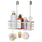HapiRm Hanging Shower Caddy Organizer - No Drilling Shower Organizer with Hooks, Rustproof & Waterproof 304 Stainless Steel Bathroom Shelves - Brushed Nickel (1 Basket) - color: Brushed Nickel- 1 Basket