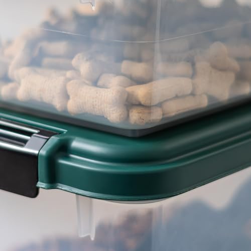 IRIS USA Remington Dog Food Storage Container, 30 lbs, 11 lbs, Airtight, Stackable, Wheels, Food Storage, Treat Box, 2-Cup Scoop - size: 30 lbs, 11 lbs