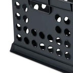 Sterilite Stackable Plastic Storage Crate Bin Organizer File Box with Handles for Home, Office, Dorm, Garage, or Utility Organization, Black, 6-Pack