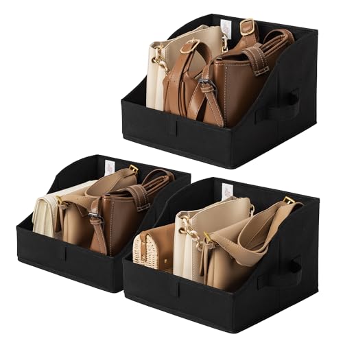 GRANNY SAYS Closet Organizer Bins, Trapezoid Storage Bin, Storage Baskets for Shelves, Collapsible Clothes Organizers and Storage, Baskets for Organizing, Black, 3-Pack - color: Black, size: 11½"L x 11½"W x 7¾"H