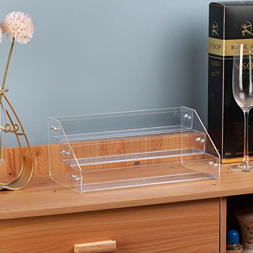 Acrylic Spice Rack, Tiered Spice Rack Shelf Seasoning Organizer for Countertop, Cabinet, Pantry, Kitchen Storage - 3 Tier - color: 1PCS, size: 3Tier
