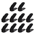 Adjustable Shoe Stacker, Stackable Shoe Slots Space Saver, Pack Adjustable Shoe Stacker Space Saver, Holder for Closet Organization, Black Shoe Slots Space