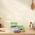Jucaifu 8 Pack 8 Ounce reuseable small plastic freezer storage container jars with screw lid for food snacks lunch Green - color: Green(8PCS)