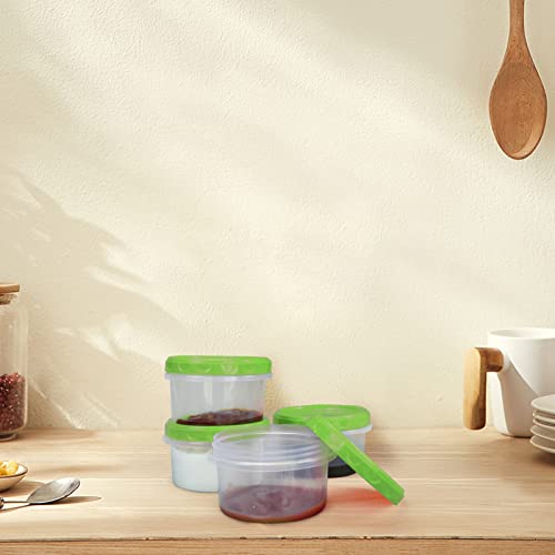 Jucaifu 8 Pack 8 Ounce reuseable small plastic freezer storage container jars with screw lid for food snacks lunch Green - color: Green(8PCS)