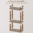 dreampossible Narrow Side Table 3-Tier, Skinny End Table with Solid Wood Legs for Small Spaces, Slim Console Table Nightstand for Living Room Bedroom Sofa Gap, Thin Bedside Table with Storage Shelf - size: Rectangle(7.9''x15.7''x24.7'')