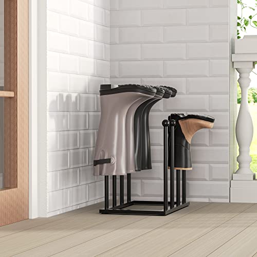 pickpiff Free Standing Shoe Racks - Black Metal Boot Rack, Shoe Organizer for Dorm Room, Closet, Entryway, Bedroom, Patio Outdoor, Hallway, Black Shoe Rack Organizer, Shoe Storage Fit for 4 Pairs - color: Black, size: Small for 4 Pairs