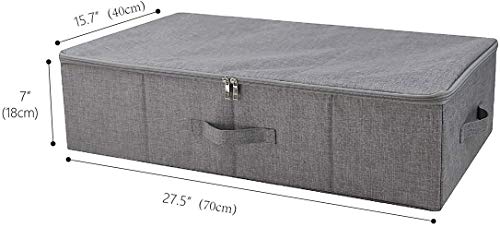 iwill CREATE PRO Folding Washable Dustproof Under bed Storage Bins with Lids, Underbed Storage Containers for Closet, Wardrobe Clothes, Blanket, Duvets, Sweaters Organizer, Dark Gray, Pack of 3 - color: Dark Gray,3pcs, size: 27.5*15.7*7"