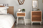 COZAYH Fully-Assembled Modern Farmhouse Clean-Lined Nightstand, End Table with 1 Drawer,Distressed White - color: Distressed White, style: 1 Drawer/1 pack