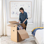 Bankers Box Short Wardrobe Box 3 Pack, Tape-Free Design, 20-in x 20-in x 34-in (7710401) - style: Tape-Free Small