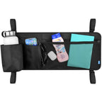 Xxerciz Side Bag for Camping Cot, Bedside Storage Pocket for Coleman Camping Cot, Nylon pouch with Mesh Pocket for Camping Travel, Wagon Cart Side Storage Bag, 24.5 ×11 Inches