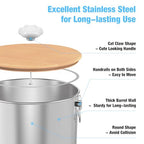 25 Lbs Large Stainless Steel Dog Food Storage Container with Lids Airtight to Keep Food Fresh, Metal Pet Food Bin Claw Handle Easy Clean & Use for Big Dog Multiple Pet, Long-Lasting Cat Food Storage