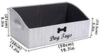 Morezi Dog Toy Basket - Organize Pet Toys, Blankets, Leashes, Chews in Living Room, Playroom, Closet, Shelf - Grey - color: Grey