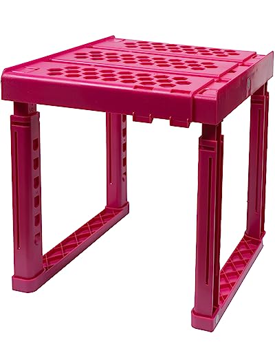 Piffny Locker Organizer Shelf， Adjustable Width and Height, Stackable, Ideal Locker Shelf for School, Office, Gym Lockers, or Even Kitchen Cabinets & Under Sink Organization (Magenta) - color: Magenta