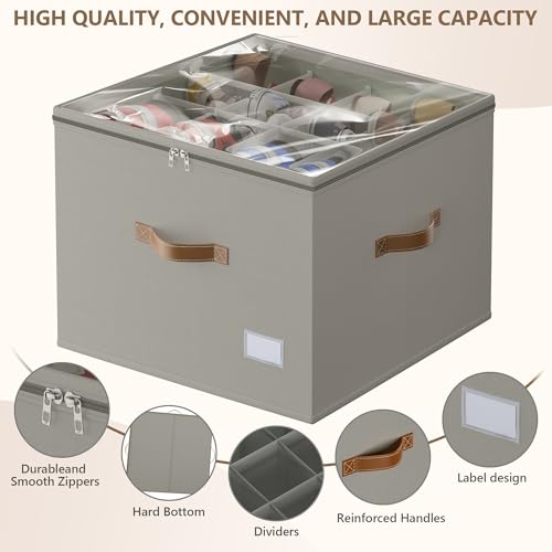 Vincona Shoe Organizer for Closet,2 Pack Shoe Storage Bins Foldable Shoe Storage Box Containers with Clear Cover and Sturdy Handles,Shoe Rack for Closet Storage for Sneakers Heels Slippers (Grey) - color: Grey, size: Large