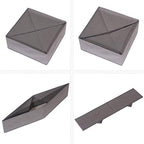DIOMMELL 4 Pack Foldable Cloth Storage Box Closet Dresser Drawer Organizer Fabric Baskets Bins Containers Divider for Clothes Underwear Socks Lingerie Clothing, M Grey 40-0000 - color: Grey