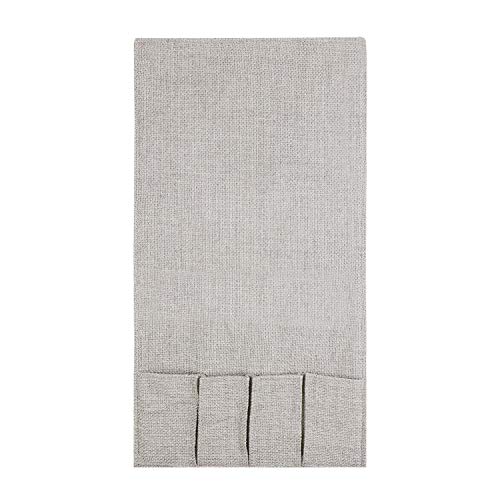 IPENNY Couch Sofa Armrest Organiser Chair TV Remote Holder Bed Storage Pocket Bag for Cellphone Tablet Notepad Book Magazines DVD Eyewears Drinker Snacks Holder Pouch - color: Beige(4 Outer Pocket + 1 Newspaper Pocket)