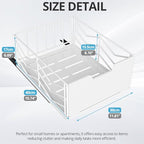 ZOINLIY Pull Out Cabinet Organizer, Pantry Slide Out Drawer Organizer with Adhesive Strips, Heavy Duty Under Sink Organizer, Storage and Organization for Kitchen, Bathroom, 15.7" D x 11.8" W x 6.7" H
