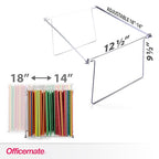 Officemate Hanging File Frame, Letter Size, Adjustable 14 to 18-Inches, 2 Count (Pack of 1),Silver, 91990 - size: 2 count (Pack of 1)